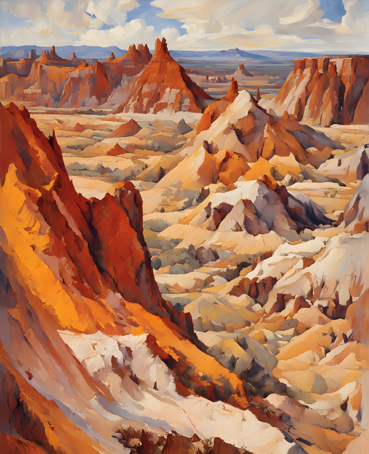 USA Great Places (272) - Badlands National Park, South Dakota - Van-Go Paint-By-Number Kit