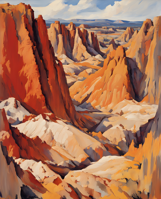 USA Great Places (273) - Badlands National Park, South Dakota - Van-Go Paint-By-Number Kit