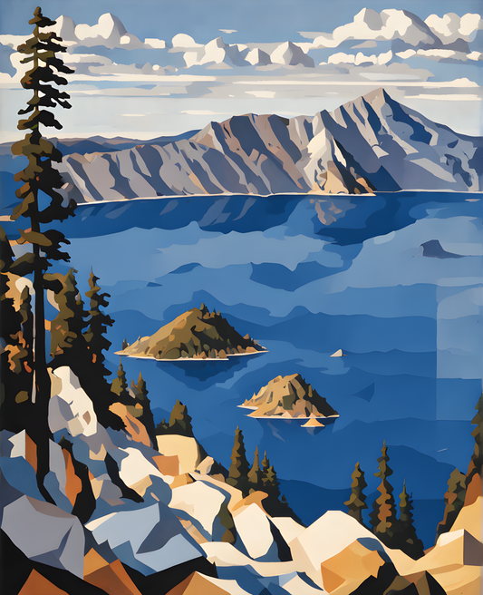 USA Great Places (277) - Crater Lake, Oregon - Van-Go Paint-By-Number Kit