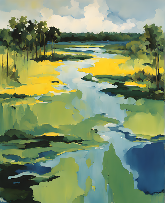 USA Great Places (276) - Everglades National Park, Florida - Van-Go Paint-By-Number Kit