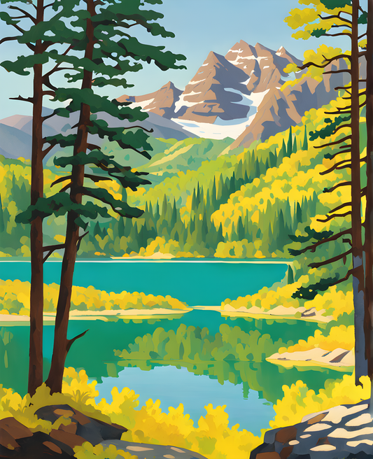 USA Great Places (274) - Glacier National Park, Montana - Van-Go Paint-By-Number Kit