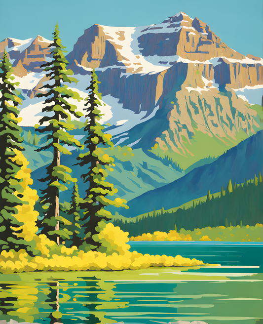 USA Great Places (275) - Glacier National Park, Montana - Van-Go Paint-By-Number Kit