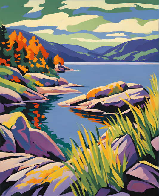 USA Great Places (279) - Lake Champlain, Vermont - Van-Go Paint-By-Number Kit