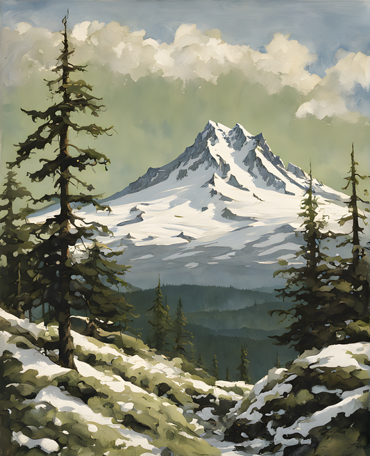 USA Great Places (268) - Mount Hood, Oregon - Van-Go Paint-By-Number Kit