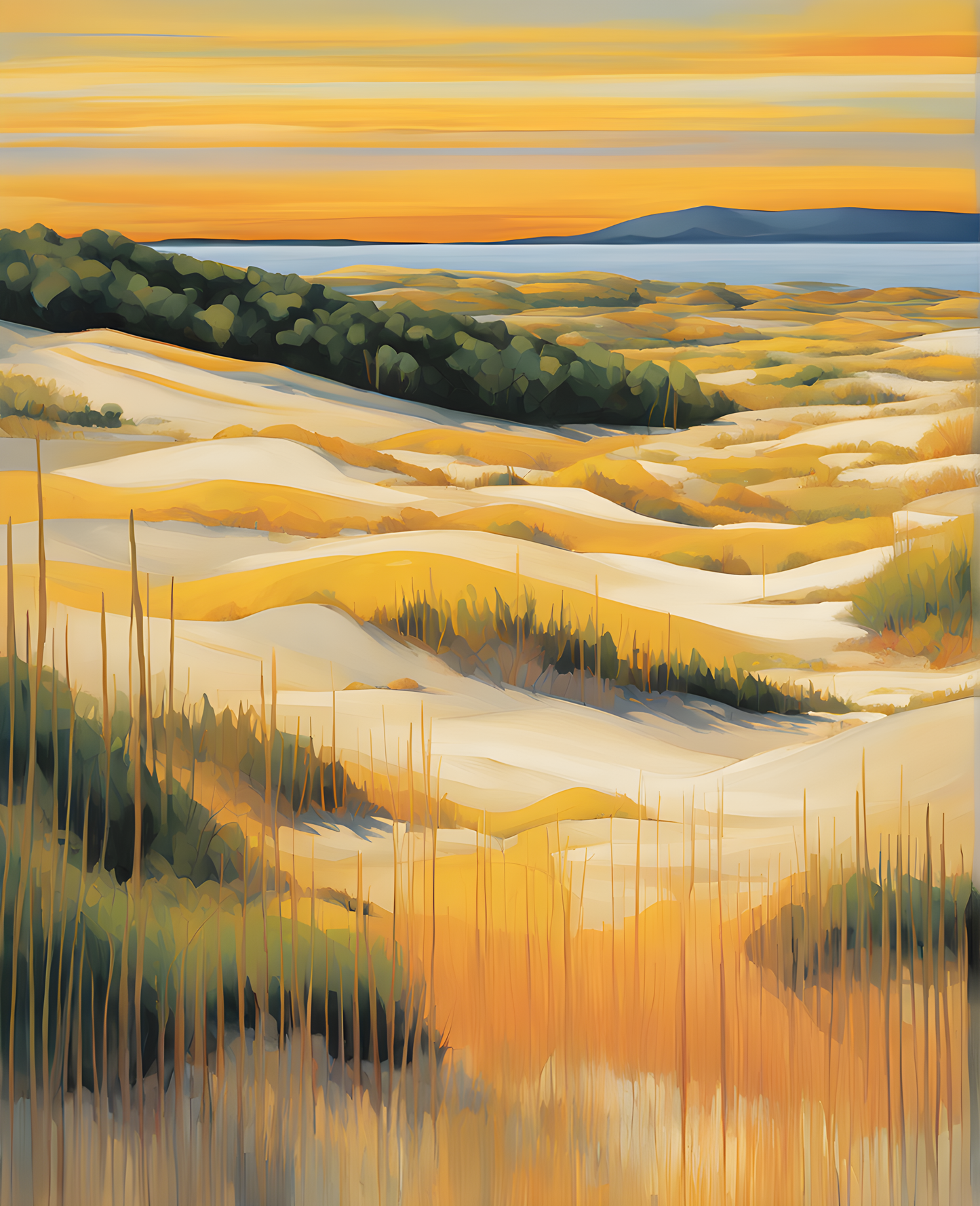 USA Great Places (261) - Sleeping Bear Dunes, Michigan- Van-Go Paint-By-Number Kit