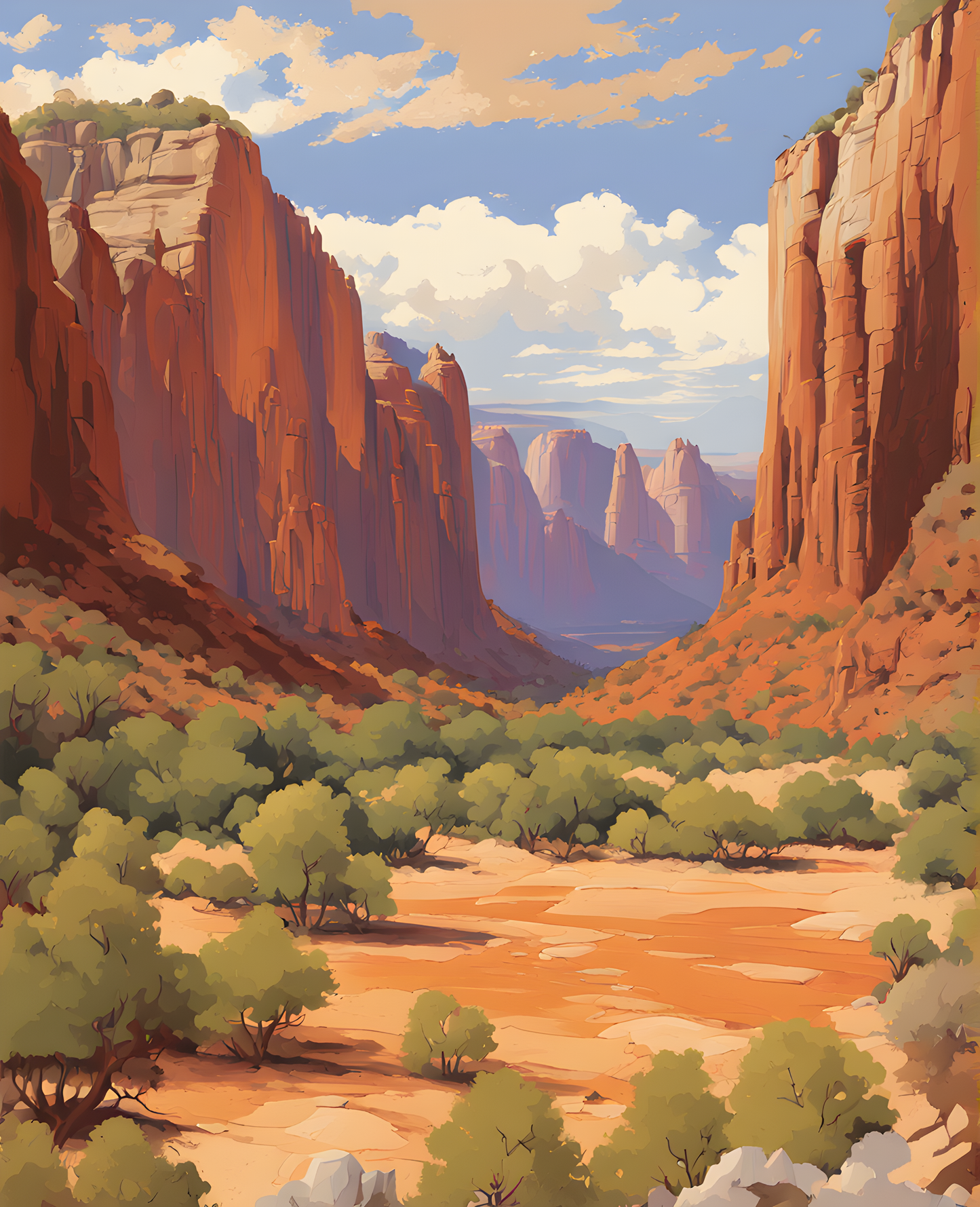 USA Great Places (266) - Zion National Park, Utah - Van-Go Paint-By-Number Kit