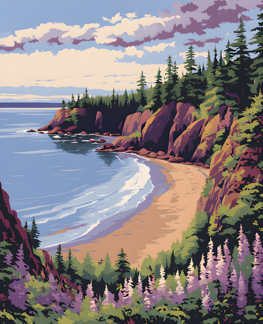 Canada Great Places (82) - Coastal Serenity, Bay of Fundy, New Brunswick - Van-Go Paint-By-Number Kit