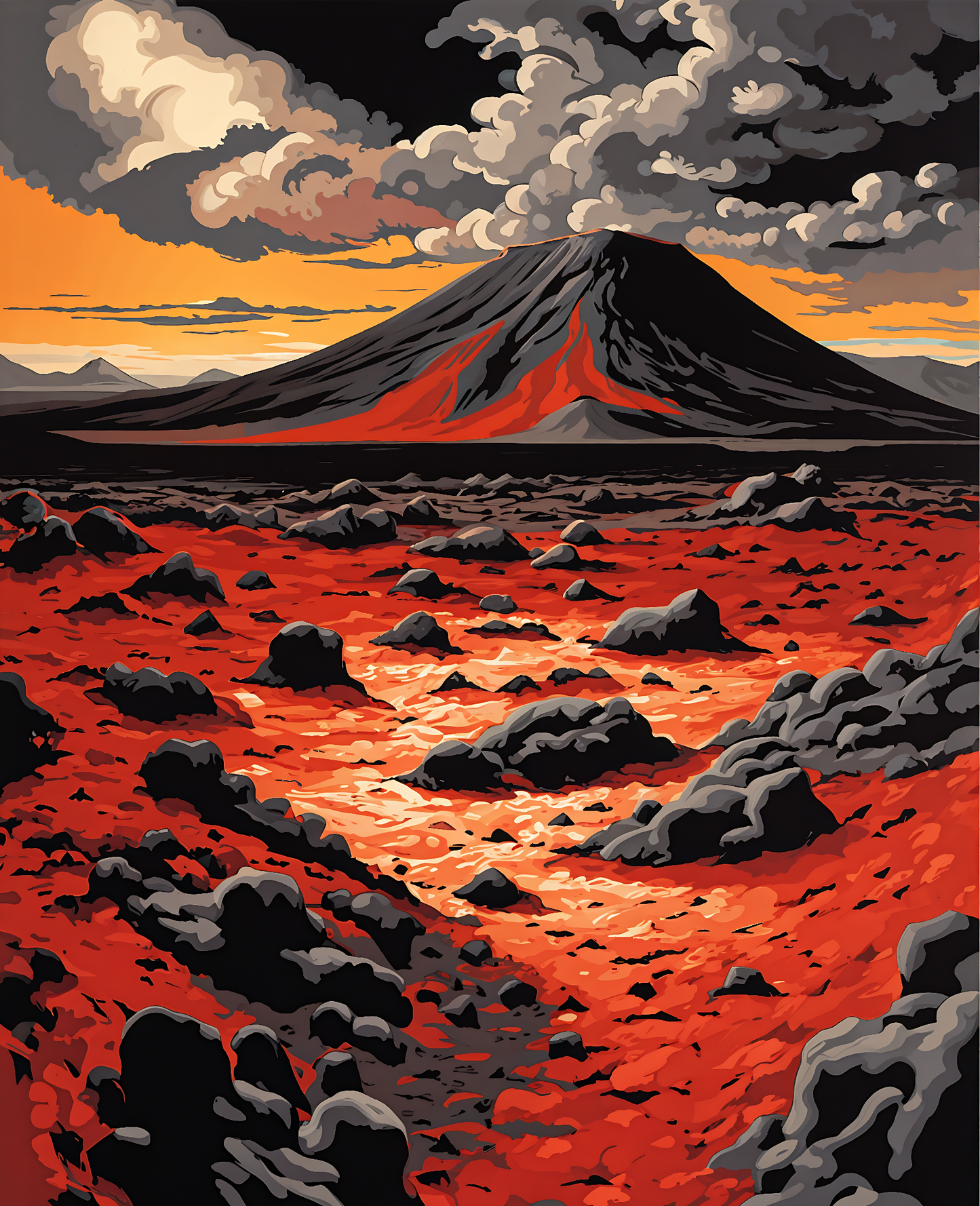 USA Great Places (168) - Craters of the Moon, Idaho - Van-Go Paint-By-Number Kit