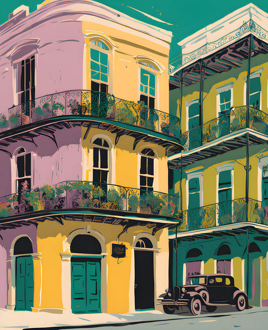 USA Great Places (253) - French Quarter, New Orleans, Louisiana - Van-Go Paint-By-Number Kit