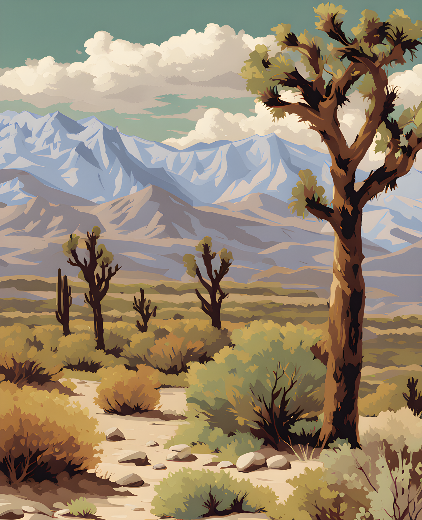 USA Great Places (250) - Great Basin Desert, Nevada - Van-Go Paint-By-Number Kit