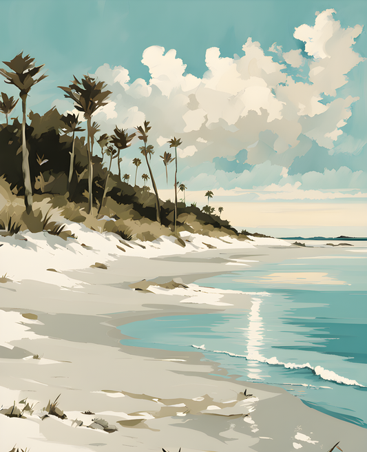 USA Great Places (181) - Gulf Islands National Seashore, Florida/Mississippi - Van-Go Paint-By-Number Kit