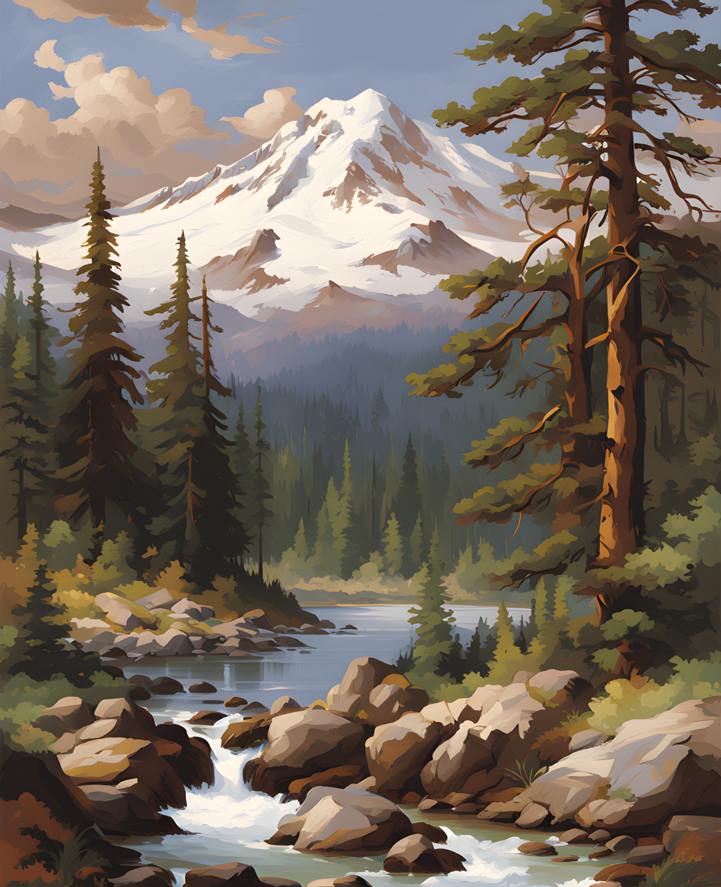 USA Great Places (159) - Mount Shasta, California - Van-Go Paint-By-Number Kit