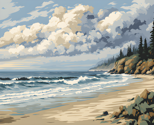 Canada Great Places (12) - Coastal Serenity, Pacific Rim National Park - Van-Go Paint-By-Number Kit