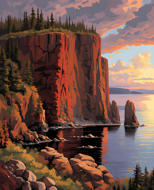 USA Great Places (162) - Palisade Head, Minnesota - Van-Go Paint-By-Number Kit
