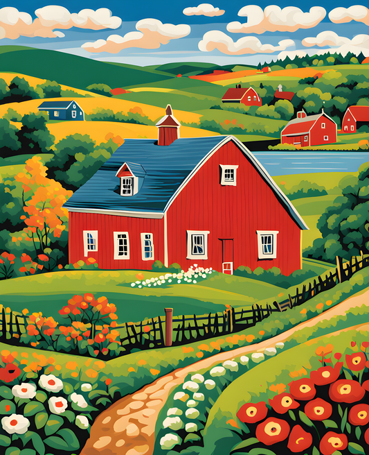 Canada Great Places (58) - Rural Idyll,  Prince Edward Island - Van-Go Paint-By-Number Kit