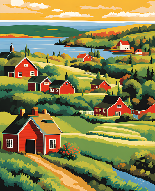 Canada Great Places (59) - Rural Idyll,  Prince Edward Island - Van-Go Paint-By-Number Kit
