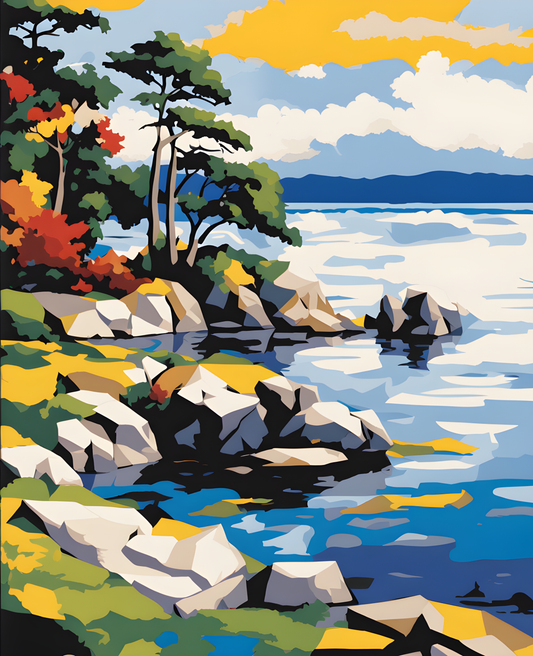 Canada Great Places (96) - Scenic Archipelago, Thousand Islands, Ontario - Van-Go Paint-By-Number Kit