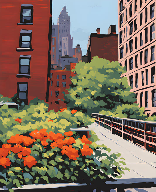 USA Great Places (158) - The High Line - New York, New York - Van-Go Paint-By-Number Kit