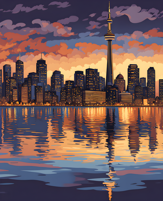 Canada Great Places (93) - Urban Reflection, Toronto, Ontario - Van-Go Paint-By-Number Kit