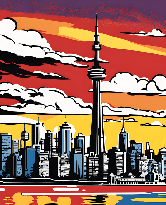 Canada Great Places (91) - Urban Skyline, Toronto, Ontario - Van-Go Paint-By-Number Kit