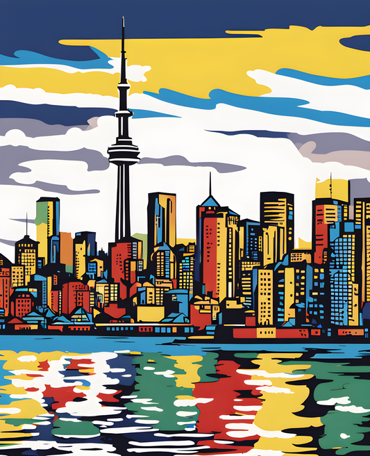 Canada Great Places (92) - Urban Skyline, Toronto, Ontario - Van-Go Paint-By-Number Kit