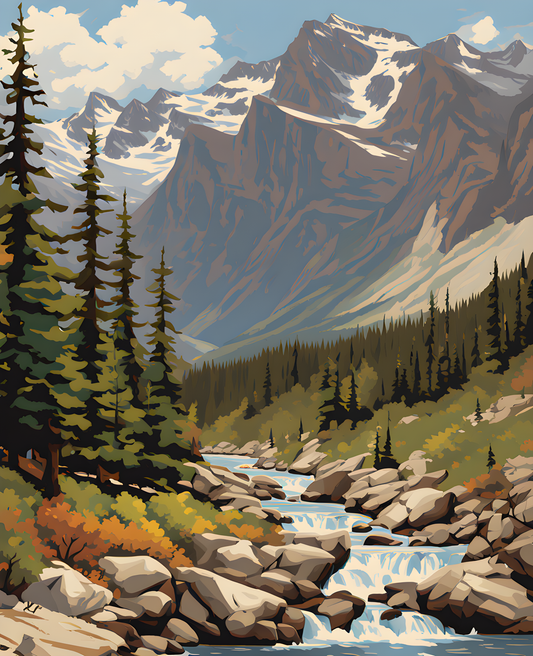 Canada Great Places (2) - Yoho Kicking Horse Pass - Van-Go Paint-By-Number Kit