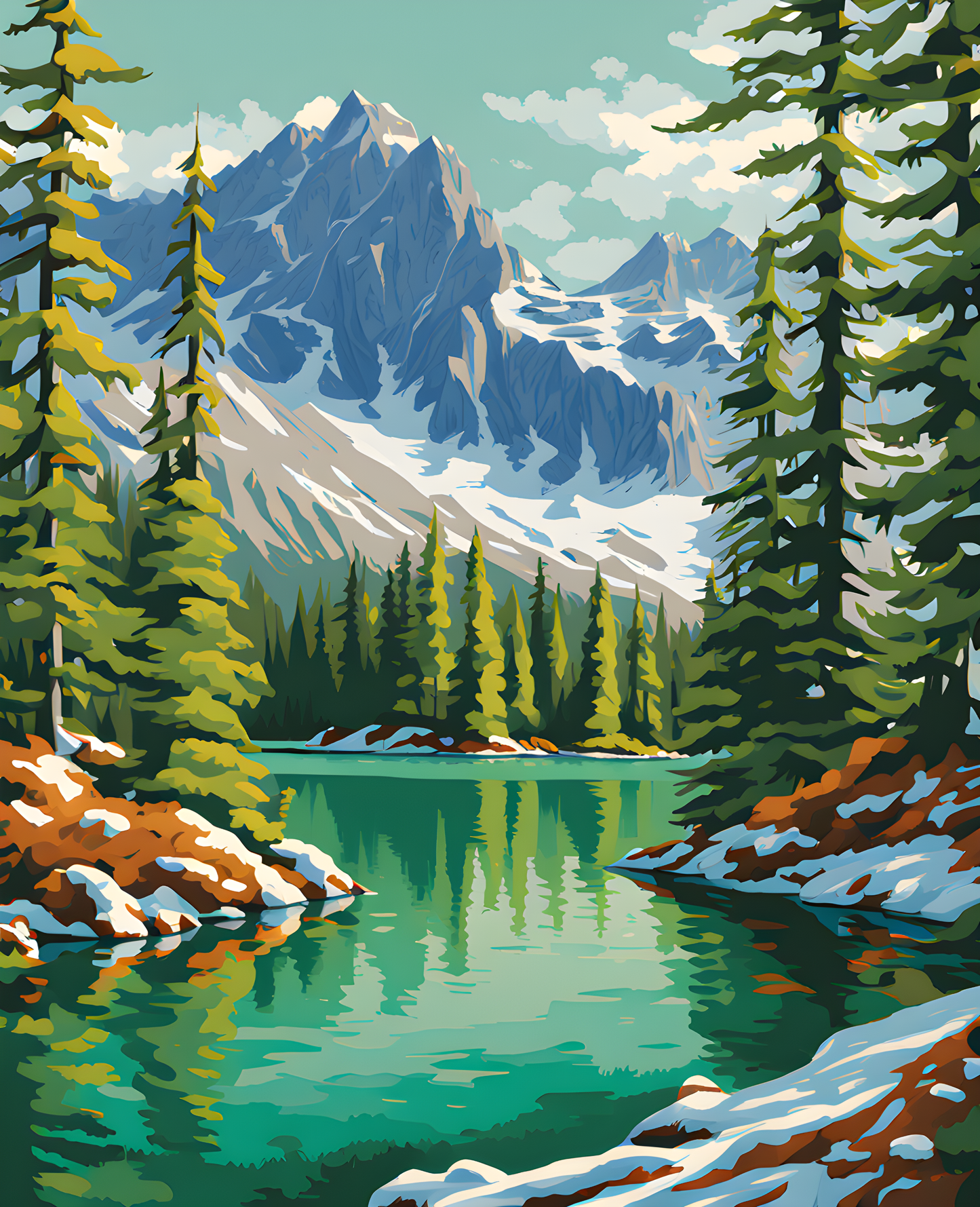 Canada Great Places (3) - Yoho National Park - Van-Go Paint-By-Number Kit