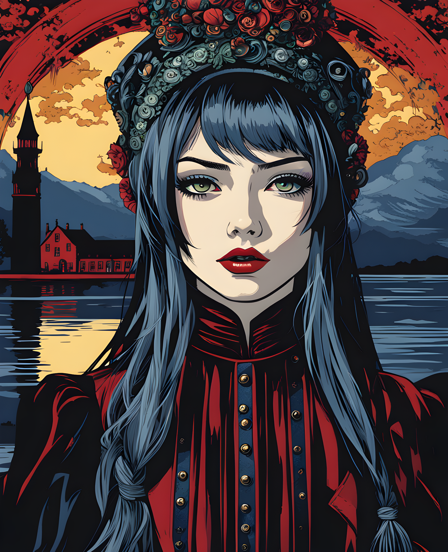 A Gothic Woman (7) - Van-Go Paint-By-Number Kit