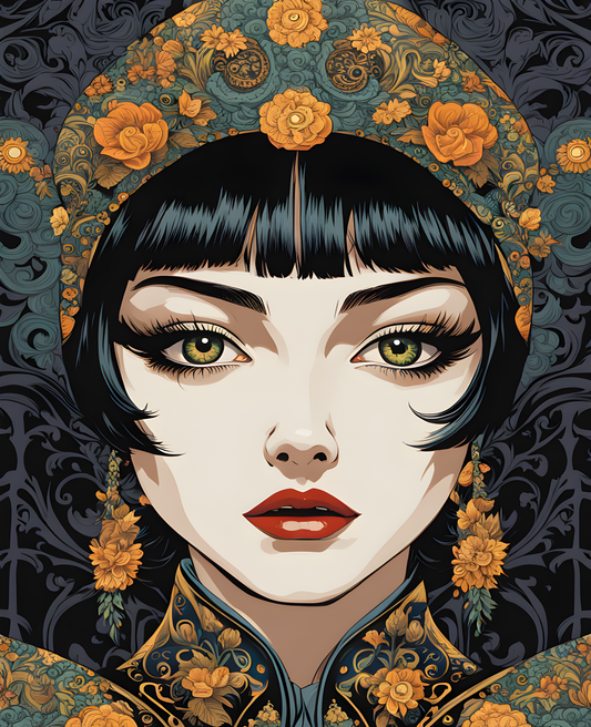 A Gothic Woman (3) - Van-Go Paint-By-Number Kit