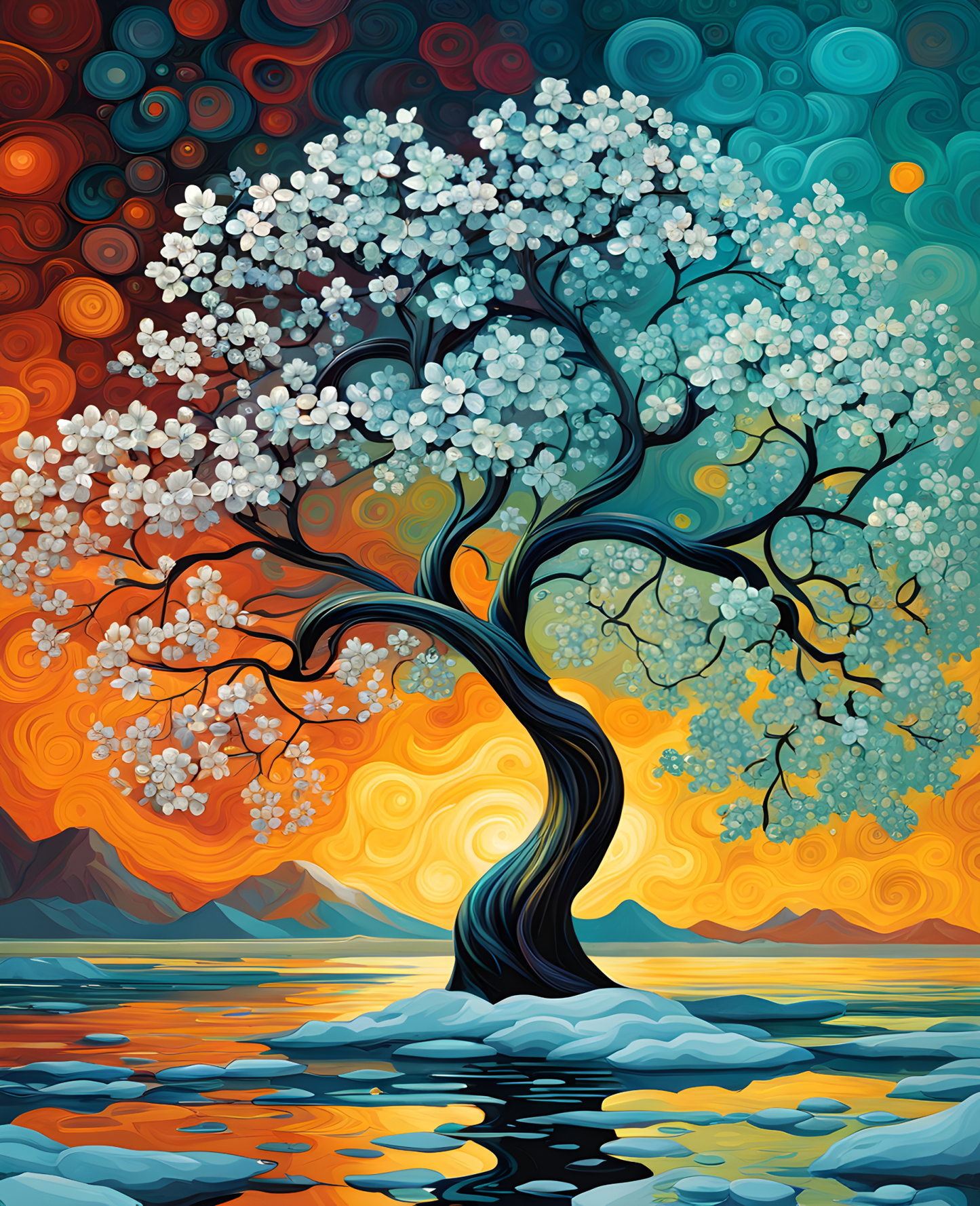 Fantasy Jade Tree (1) - Van-Go Paint-By-Number Kit