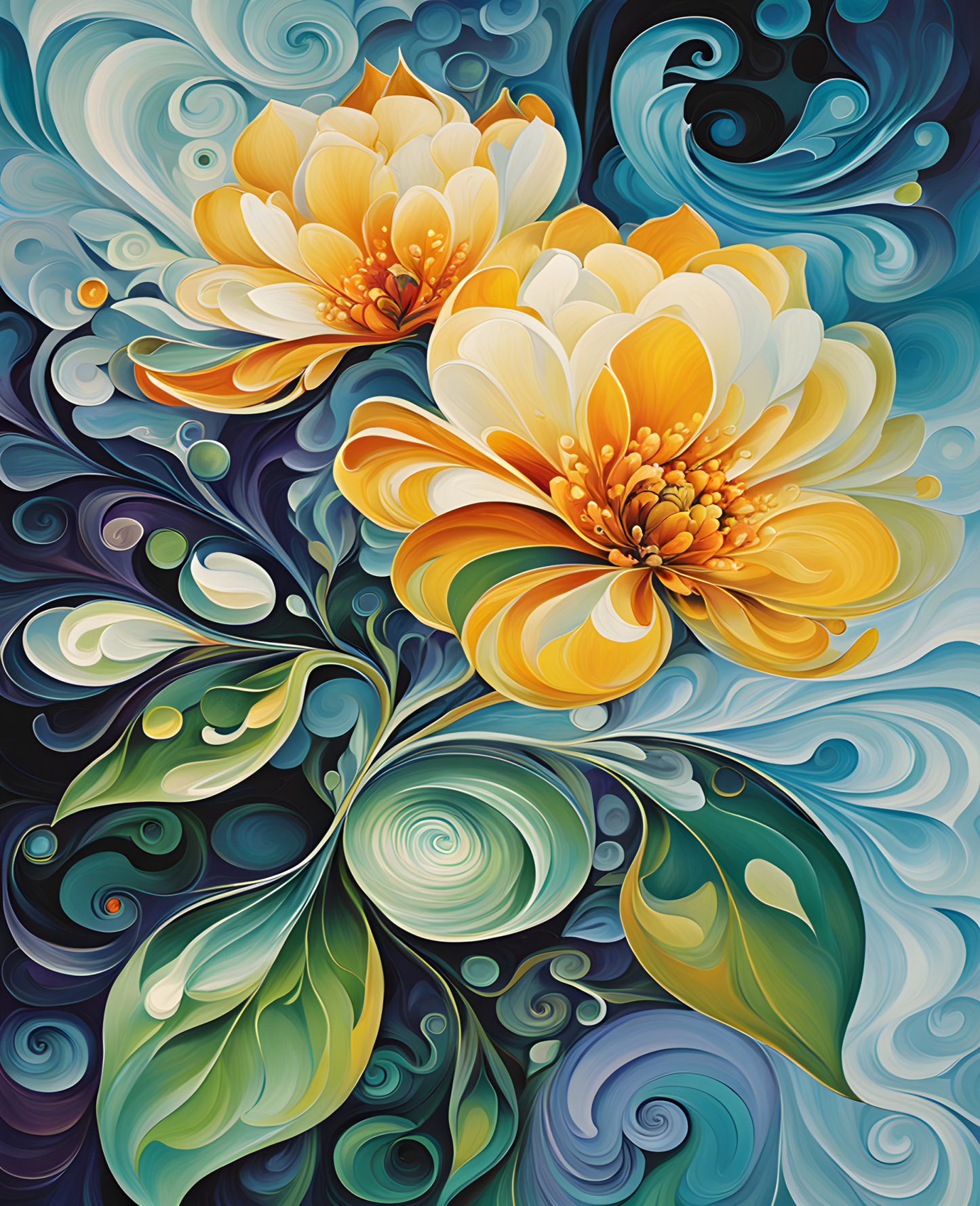 Ice Phoenix Jade Flower (1) - Van-Go Paint-By-Number Kit
