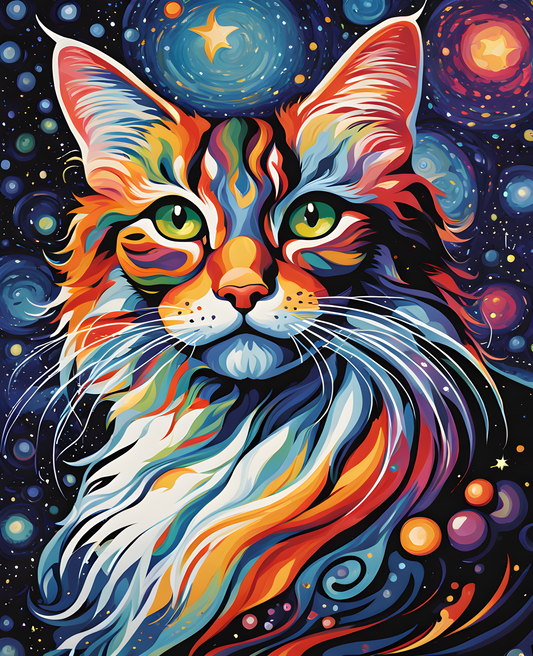 Cosmic Fairy Cat (4) - Van-Go Paint-By-Number Kit