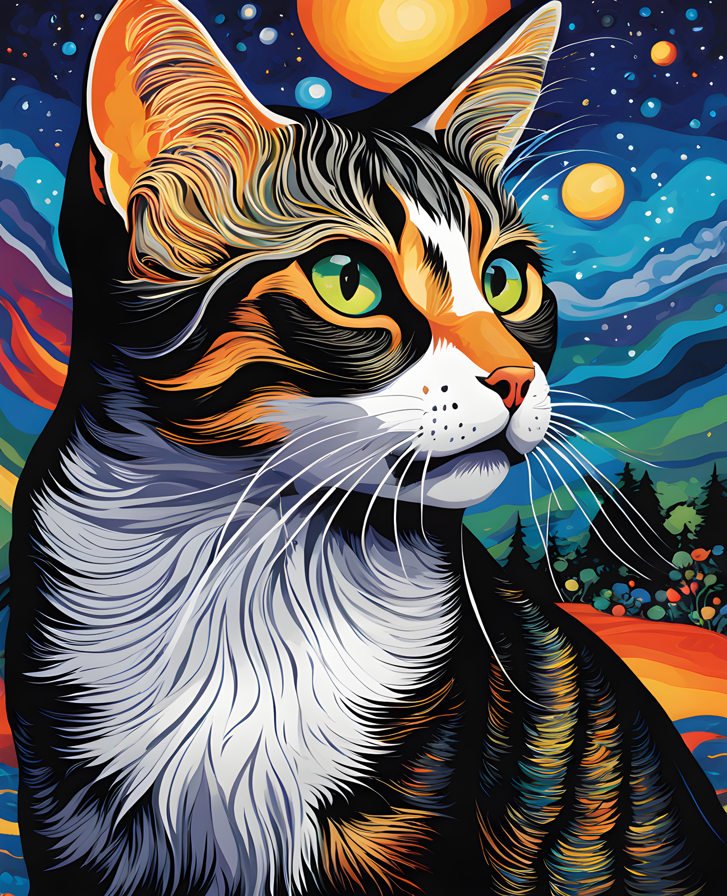 Cosmic Fairy Cat (3) - Van-Go Paint-By-Number Kit