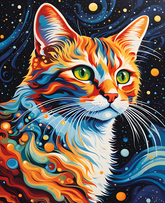 Cosmic Fairy Cat (2) - Van-Go Paint-By-Number Kit