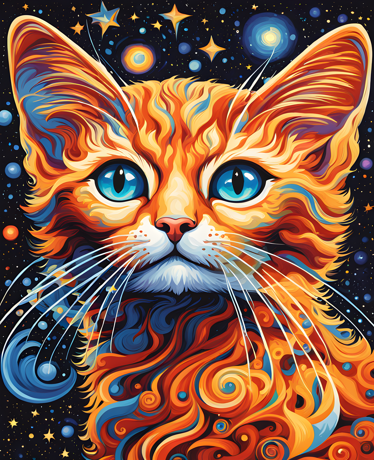 Cosmic Fairy Cat (1) - Van-Go Paint-By-Number Kit