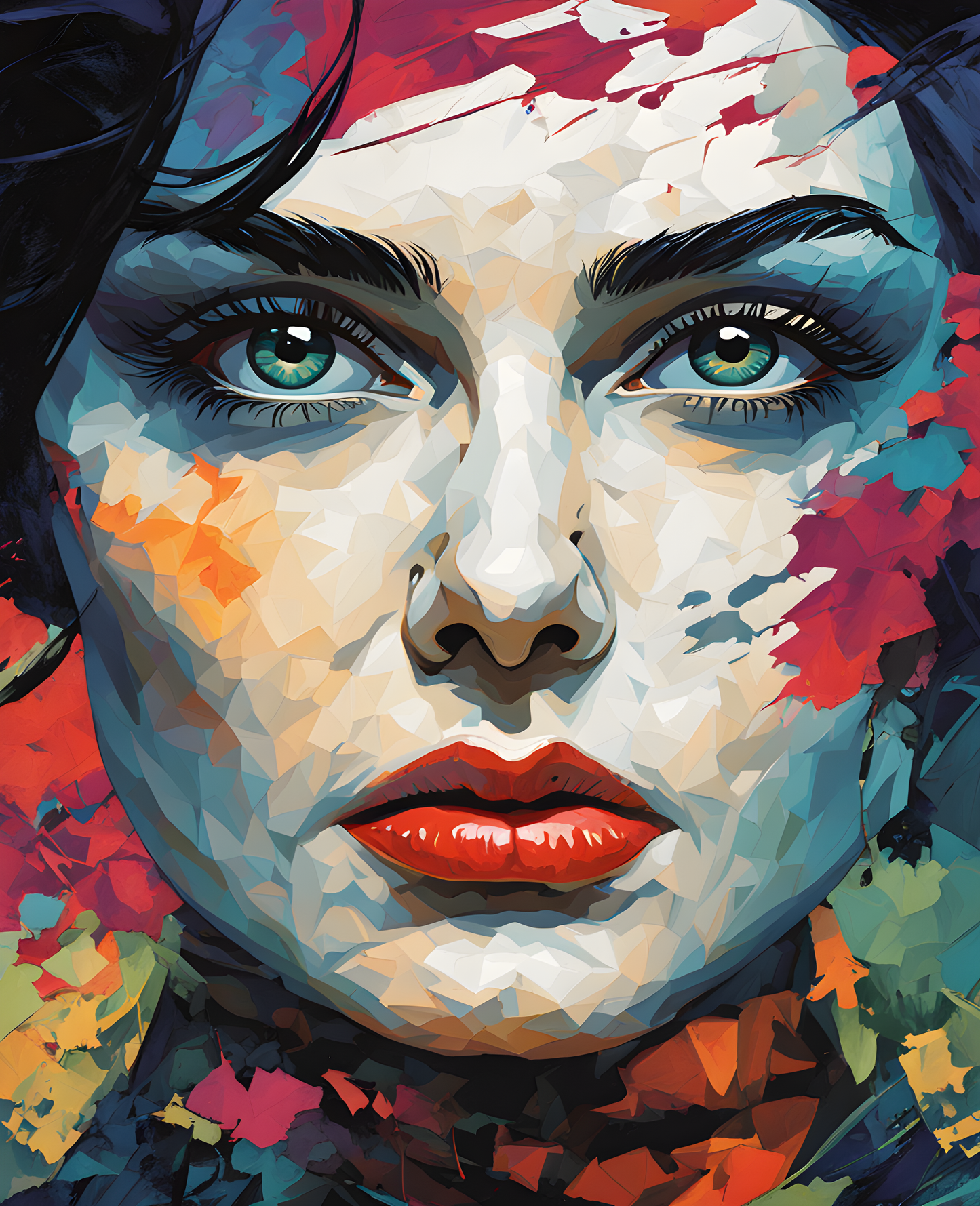 80's Horror Portrait (3) - Van-Go Paint-By-Number Kit