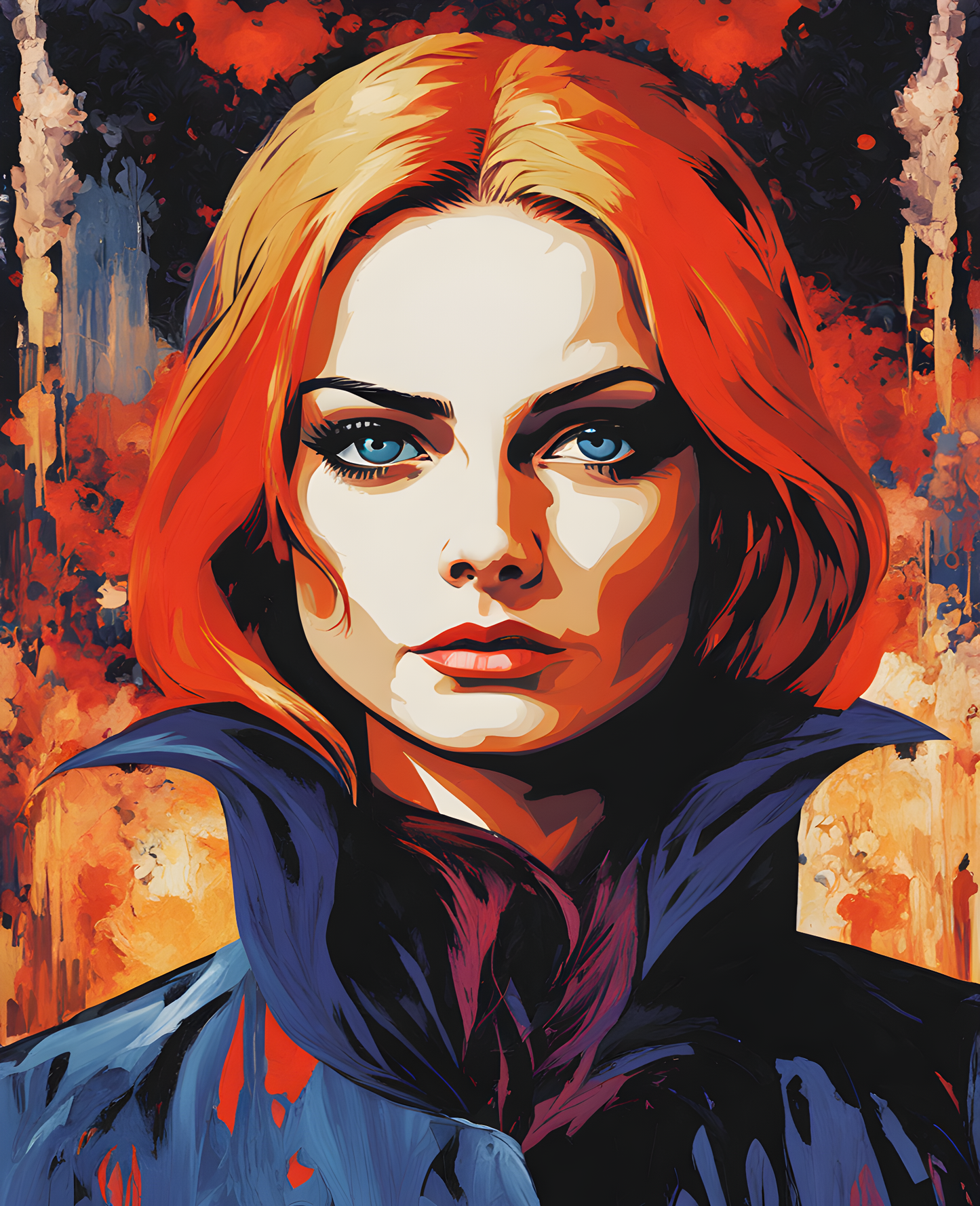 80's Horror Portrait (4) - Van-Go Paint-By-Number Kit