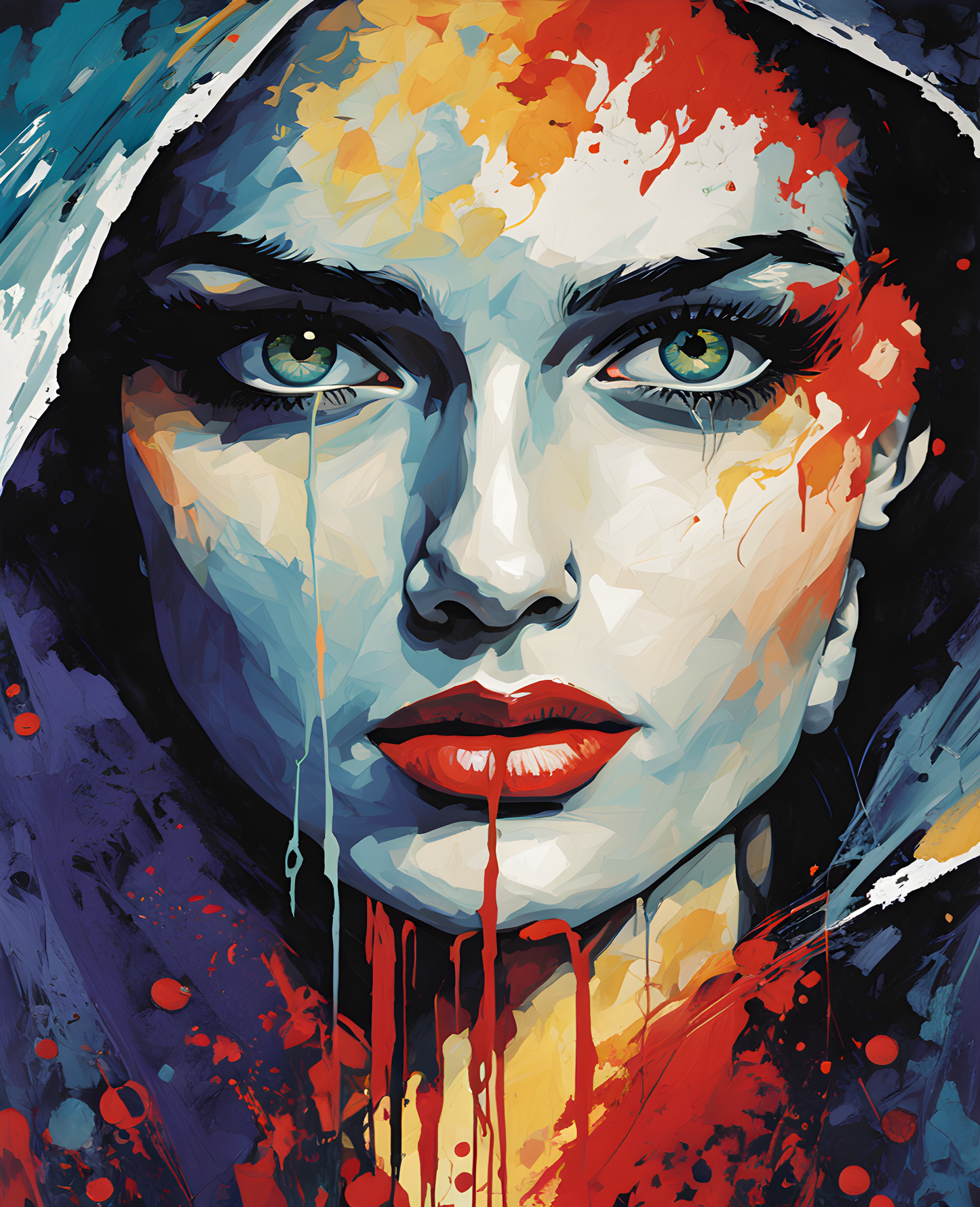 80's Horror Portrait (2) - Van-Go Paint-By-Number Kit