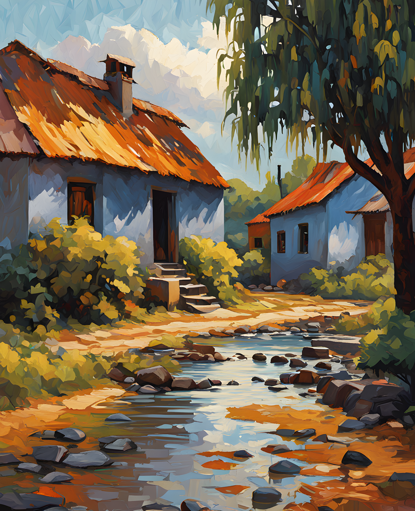 African Village (1) - Van-Go Paint-By-Number Kit