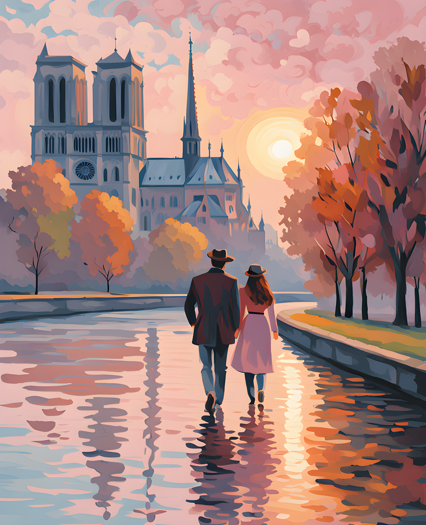 Parisian Stroll in Soft Morning Light (1) - Van-Go Paint-By-Number Kit