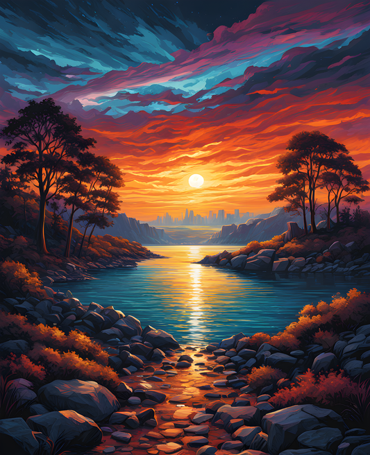 Spectral Cityscape (4) - Van-Go Paint-By-Number Kit