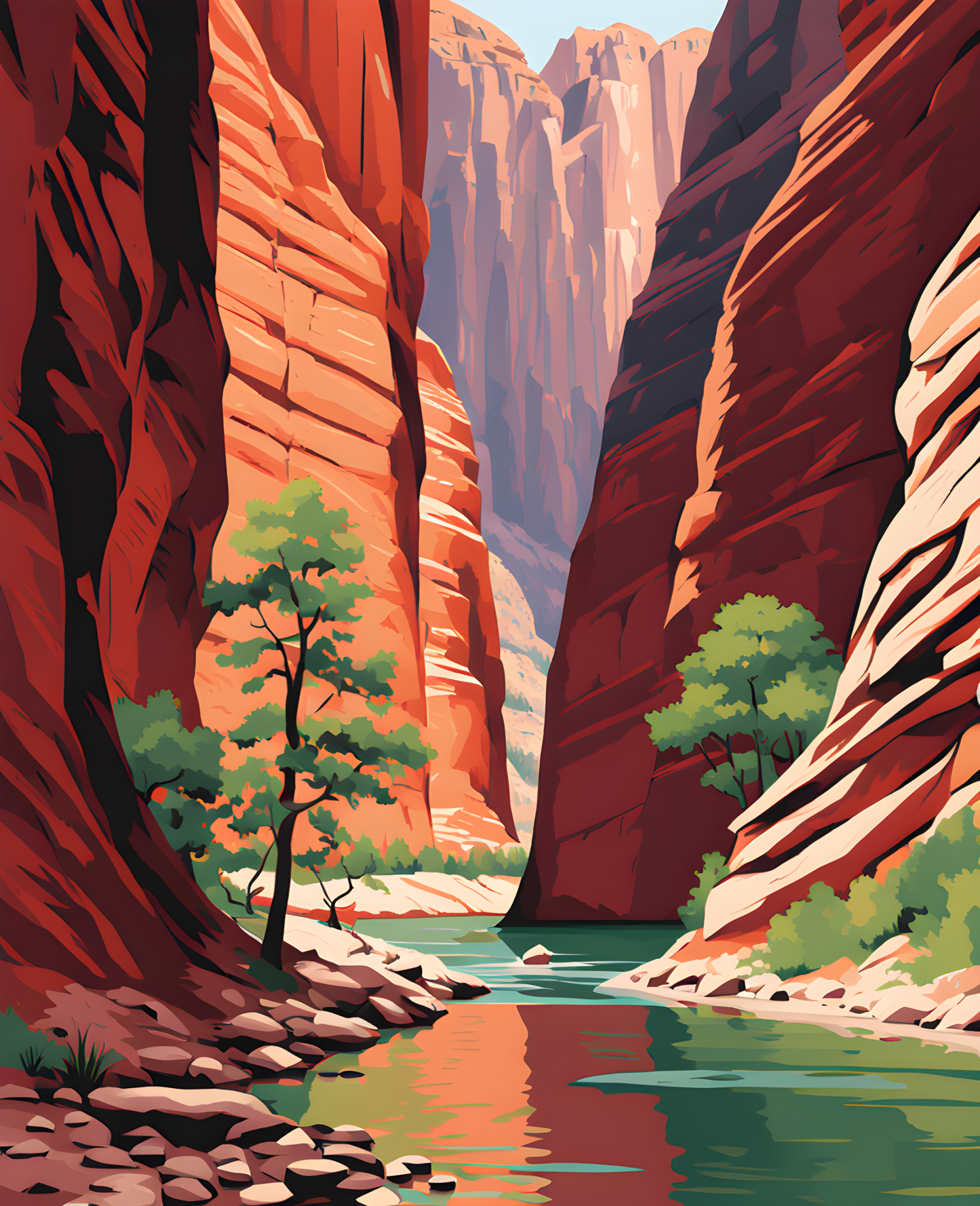 USA Great Places (30) - Zion National Park - Van-Go Paint-By-Number Kit