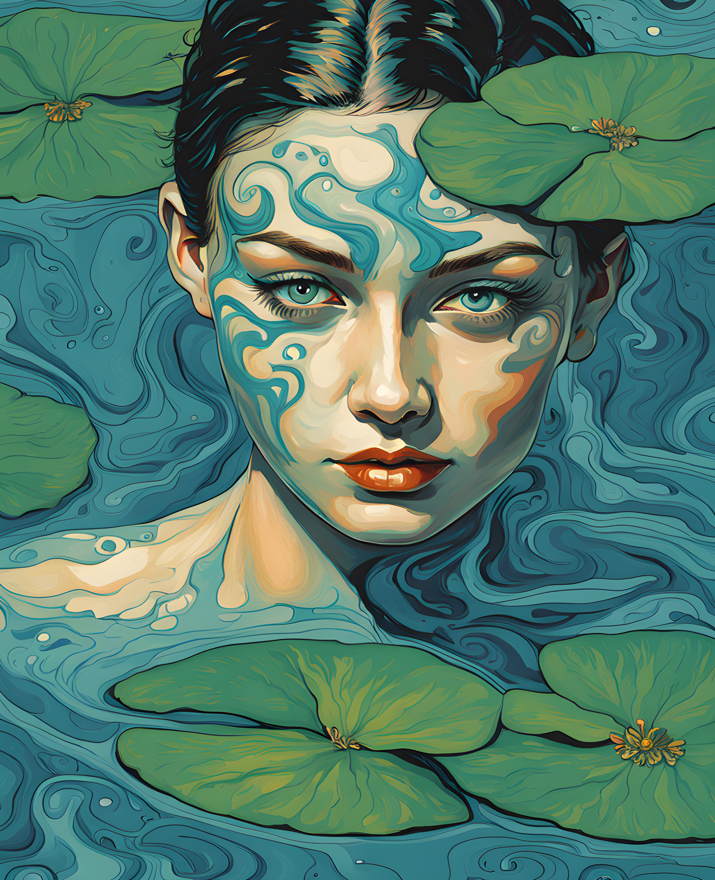 Water Spirit Lady (6) - Van-Go Paint-By-Number Kit