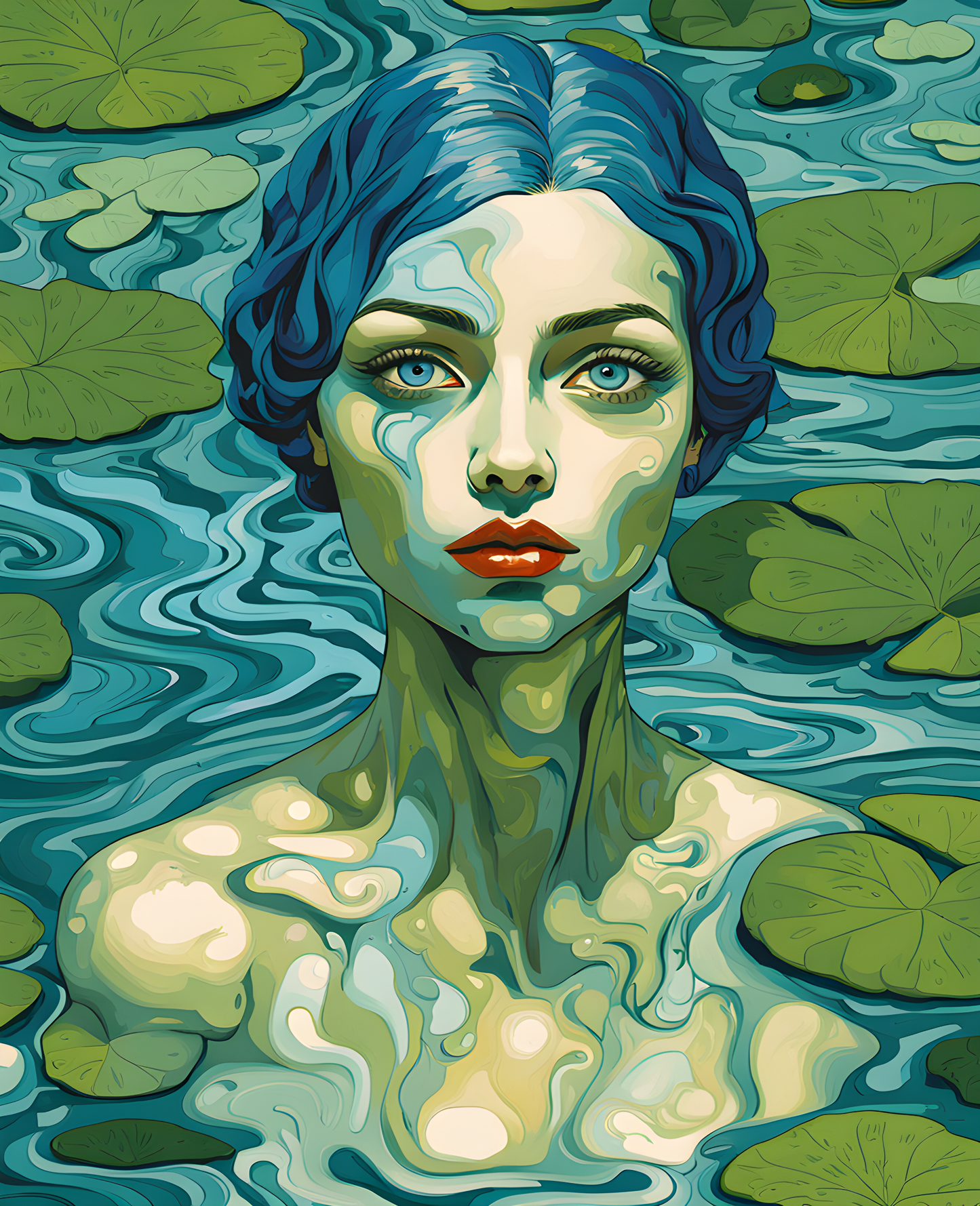 Water Spirit Lady (4) - Van-Go Paint-By-Number Kit