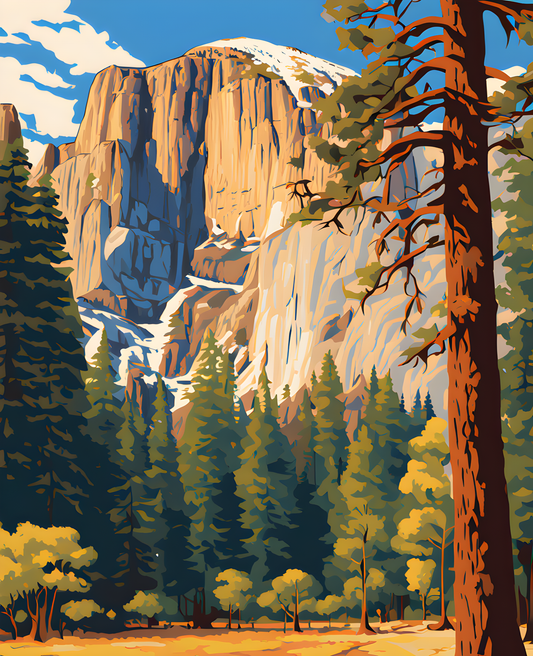 USA Great Places (59) - Yosemite National Park - Van-Go Paint-By-Number Kit