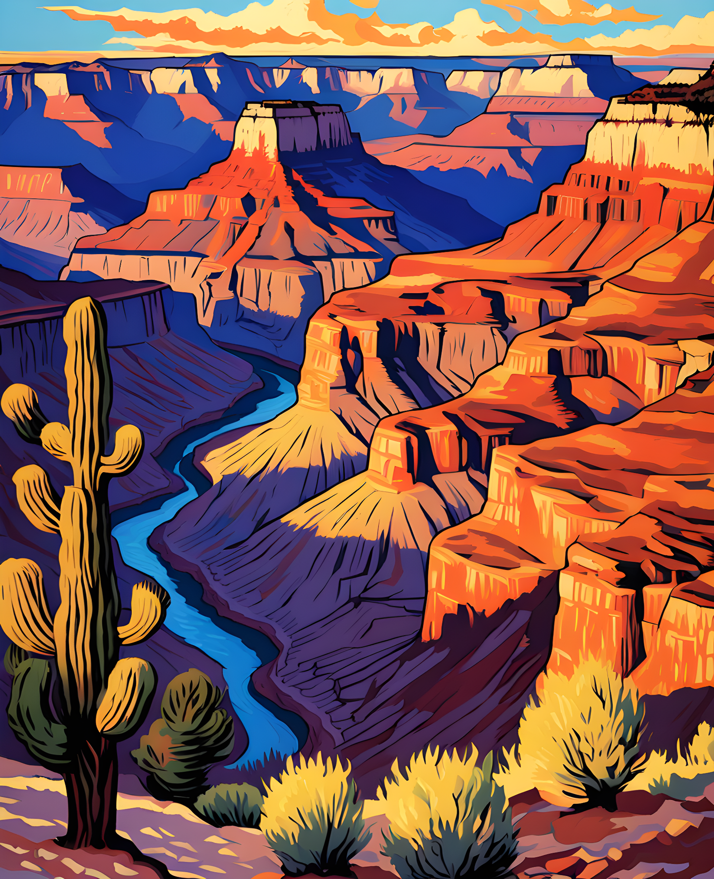 USA Great Places (92) - Grand Canyon National Park, AZ - Van-Go Paint-By-Number Kit
