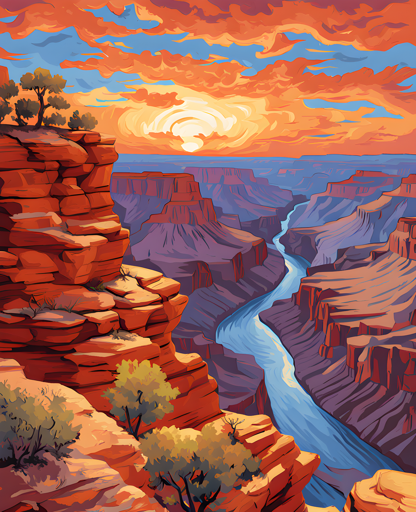 USA Great Places (94) - Grand Canyon National Park, AZ - Van-Go Paint-By-Number Kit
