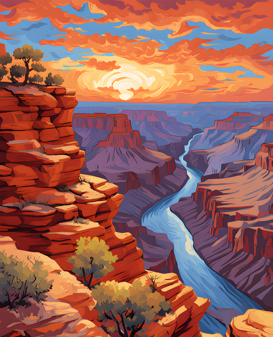 USA Great Places (94) - Grand Canyon National Park, AZ - Van-Go Paint-By-Number Kit