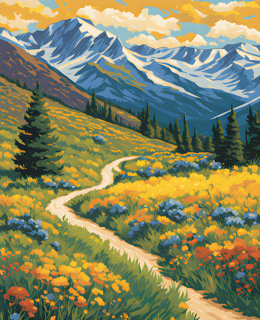 USA Great Places (119) - Rocky Mountain National Park - Van-Go Paint-By-Number Kit