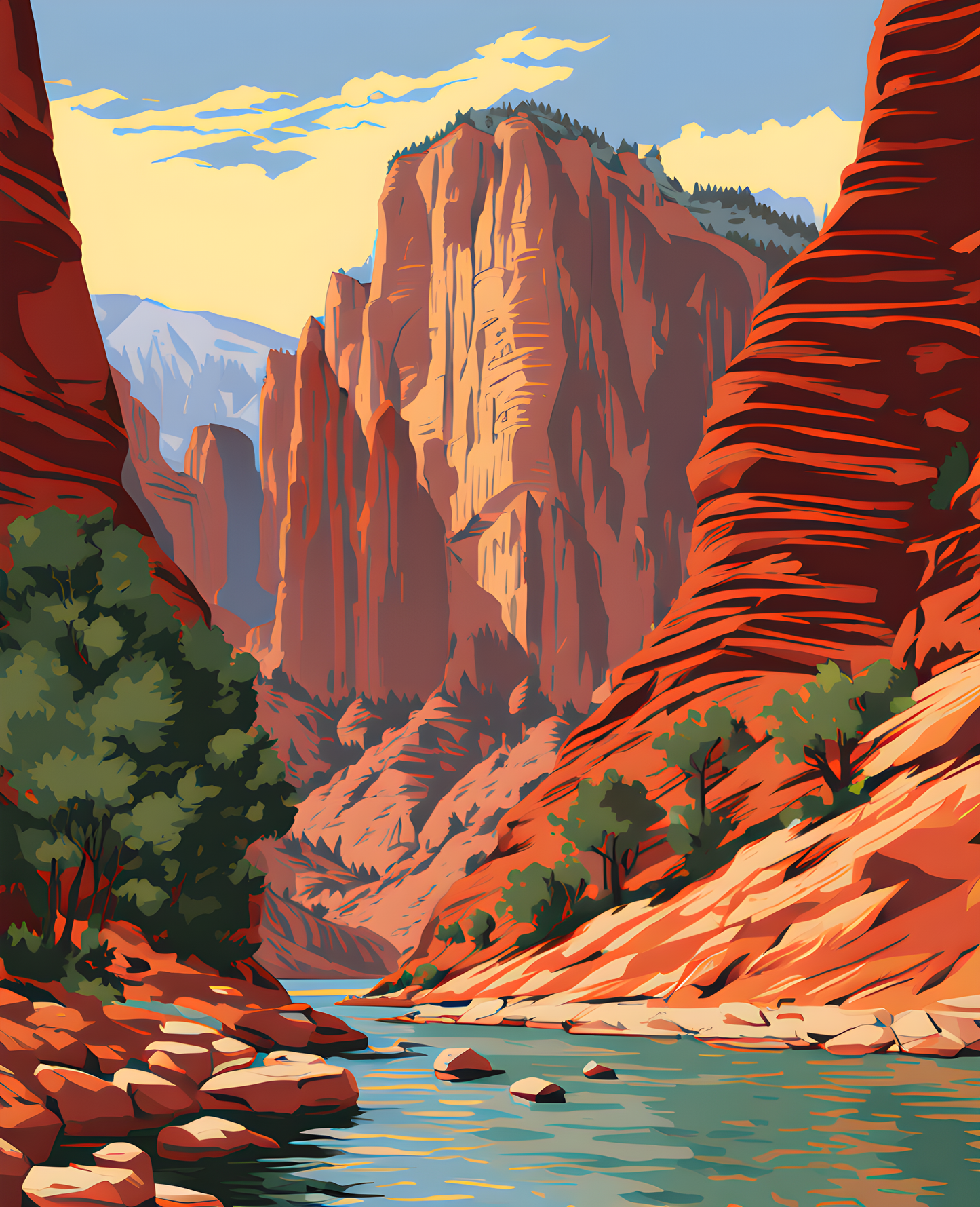 USA Great Places (34) - Zion National Park - Van-Go Paint-By-Number Kit